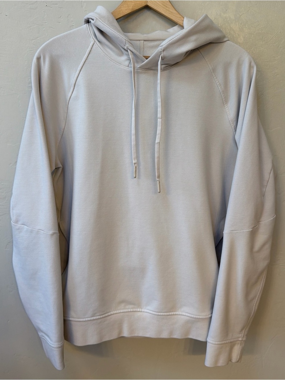 Lululemon City Sweat Pullover Hoodie French Terry White Opal Beige Mens Size M